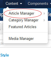Joomla Article Manager