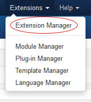 Joomla Extensions Manager